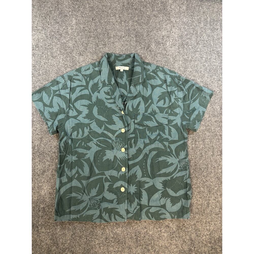 Madewell Tropical Button Shirt Women’s Extra Small Boho Coastal